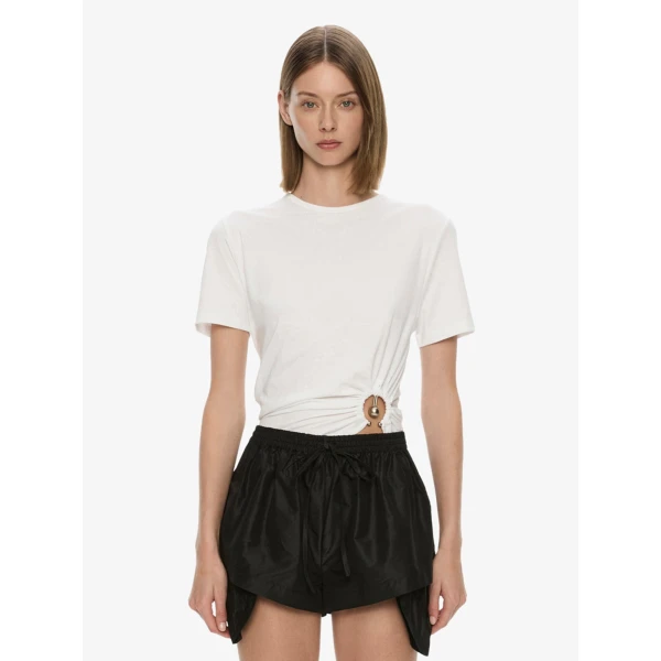 Christopher Esber Orbit Tee in White | T-shirts | Coveti