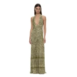 Christopher Esber Orion Gown in Feathered Citrine | Evening Gowns | Coveti