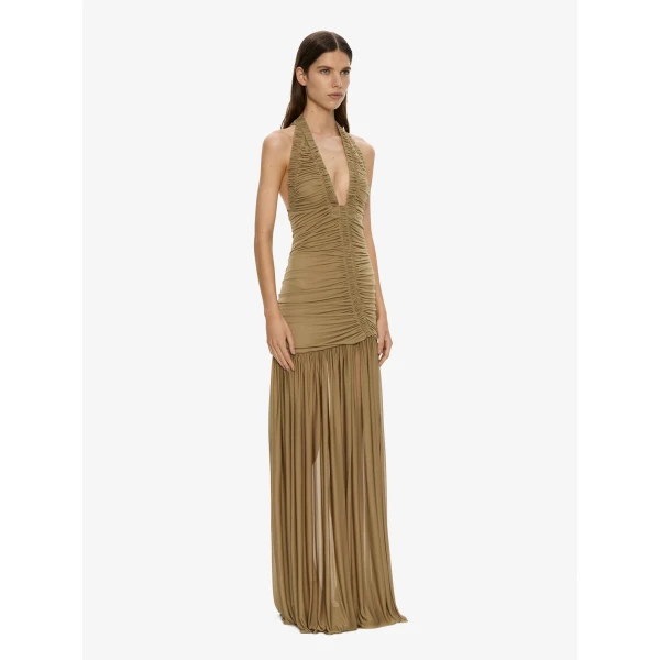 Christopher Esber Orion Gown in Khaki | Evening Gowns | Coveti
