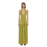 Christopher Esber Orion Gown in Limed Olive | Evening Gowns | Coveti