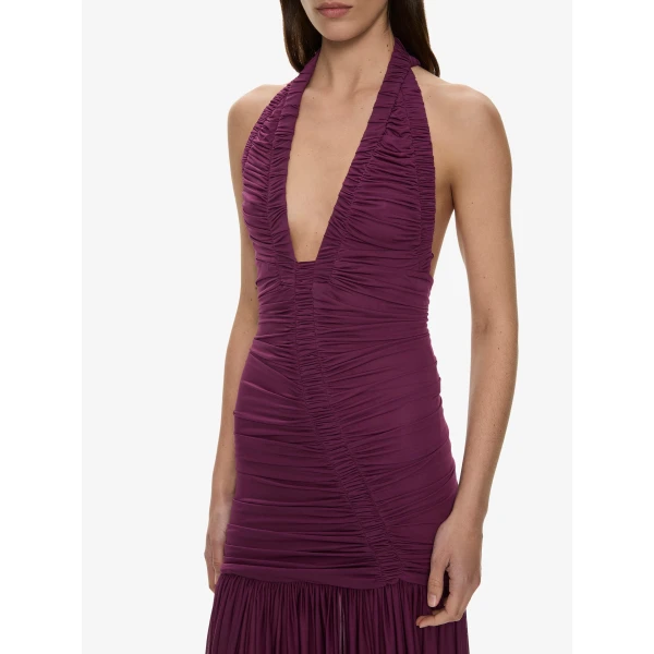 Christopher Esber Orion Gown in Plum | Evening Gowns | Coveti