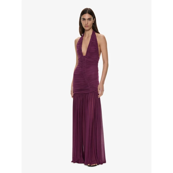 Christopher Esber Orion Gown in Plum | Evening Gowns | Coveti