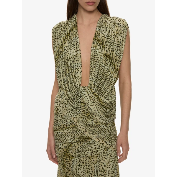Christopher Esber Orion Midi Skirt in Feathered Citrine | Midi Skirts | Coveti