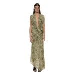 Christopher Esber Orion Midi Skirt in Feathered Citrine | Midi Skirts | Coveti
