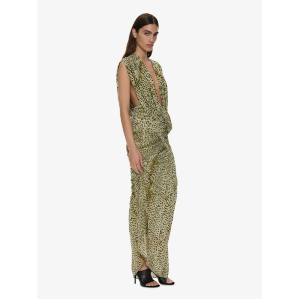 Christopher Esber Orion Midi Skirt in Feathered Citrine | Midi Skirts | Coveti