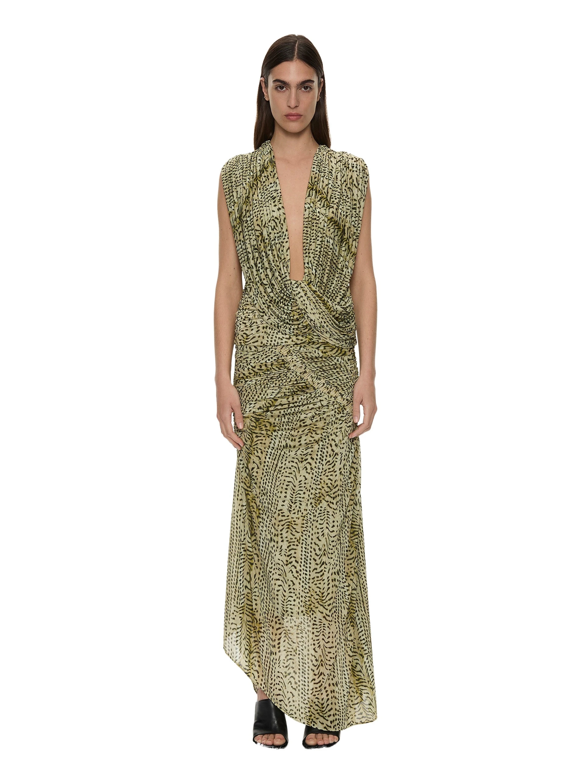 Christopher Esber Orion Midi Skirt in Feathered Citrine Christopher Esber Orion Midi Skirt in Feathered Citrine | Midi Skirts | Coveti