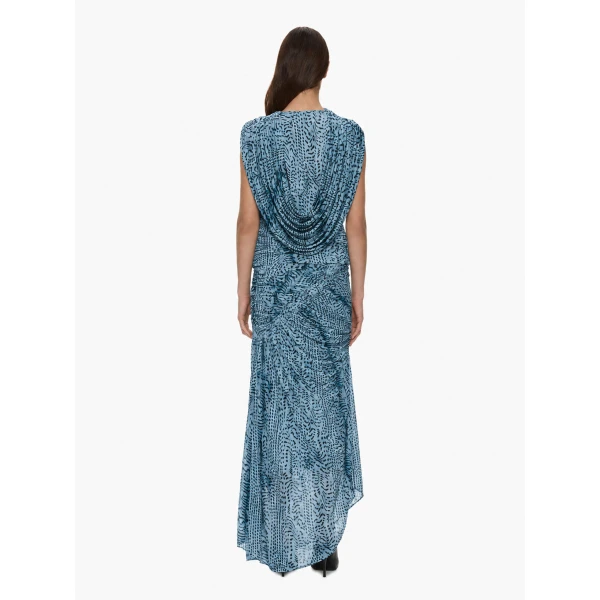 Christopher Esber Orion Midi Skirt in Feathered Petrol | Midi Skirts | Coveti
