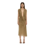 Christopher Esber Orion Midi Skirt in Khaki | Midi Skirts | Coveti
