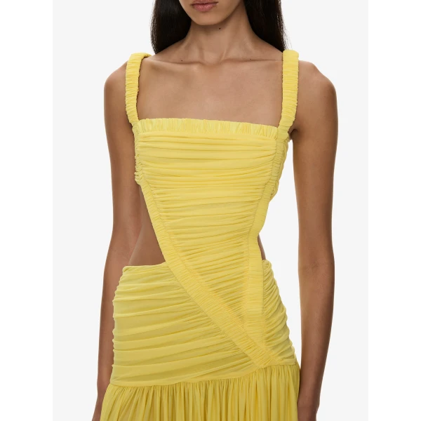 Christopher Esber Orion Separation Gown in Targa Yellow | Evening Gowns | Coveti