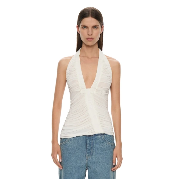 Christopher Esber Orion Top in White | Tops | Coveti