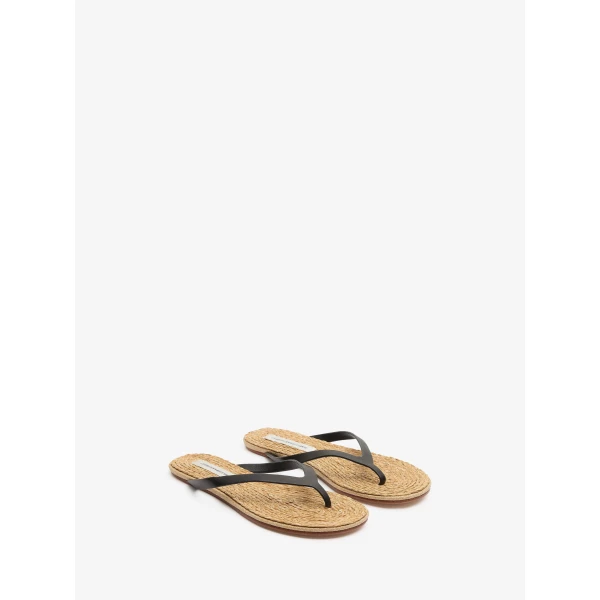 Christopher Esber Palma Flip Flop in Black Natural | Flip Flops & Slides | Coveti