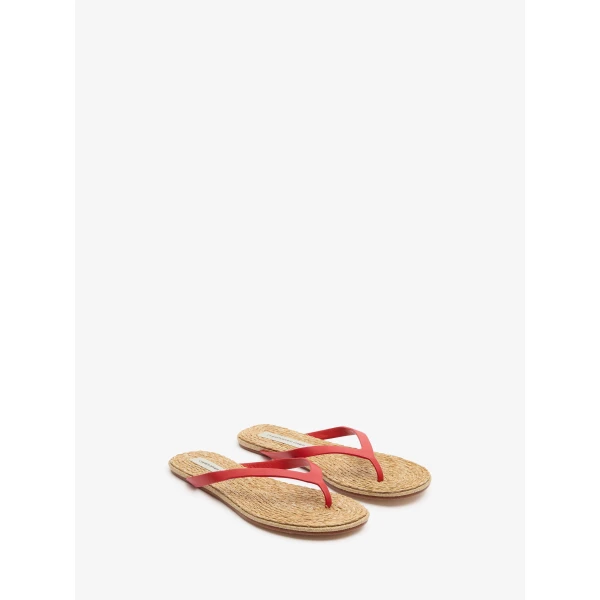 Christopher Esber Palma Flip Flop in Carmine Red Natural | Flip Flops & Slides | Coveti