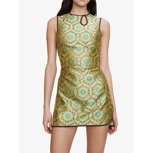 Christopher Esber Palmira Loophole Mini Tank Dress in Palmira Print | Mini Dresses | Coveti