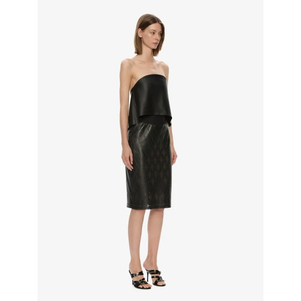 Christopher Esber Perforated Sheath Leather Dress in Black | Dresses | Coveti