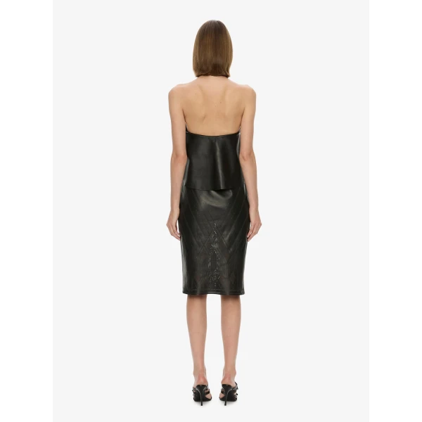 Christopher Esber Perforated Sheath Leather Dress in Black | Dresses | Coveti