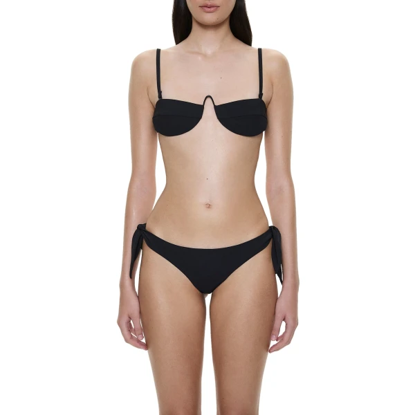 Porto Side Tie Brief in Black
