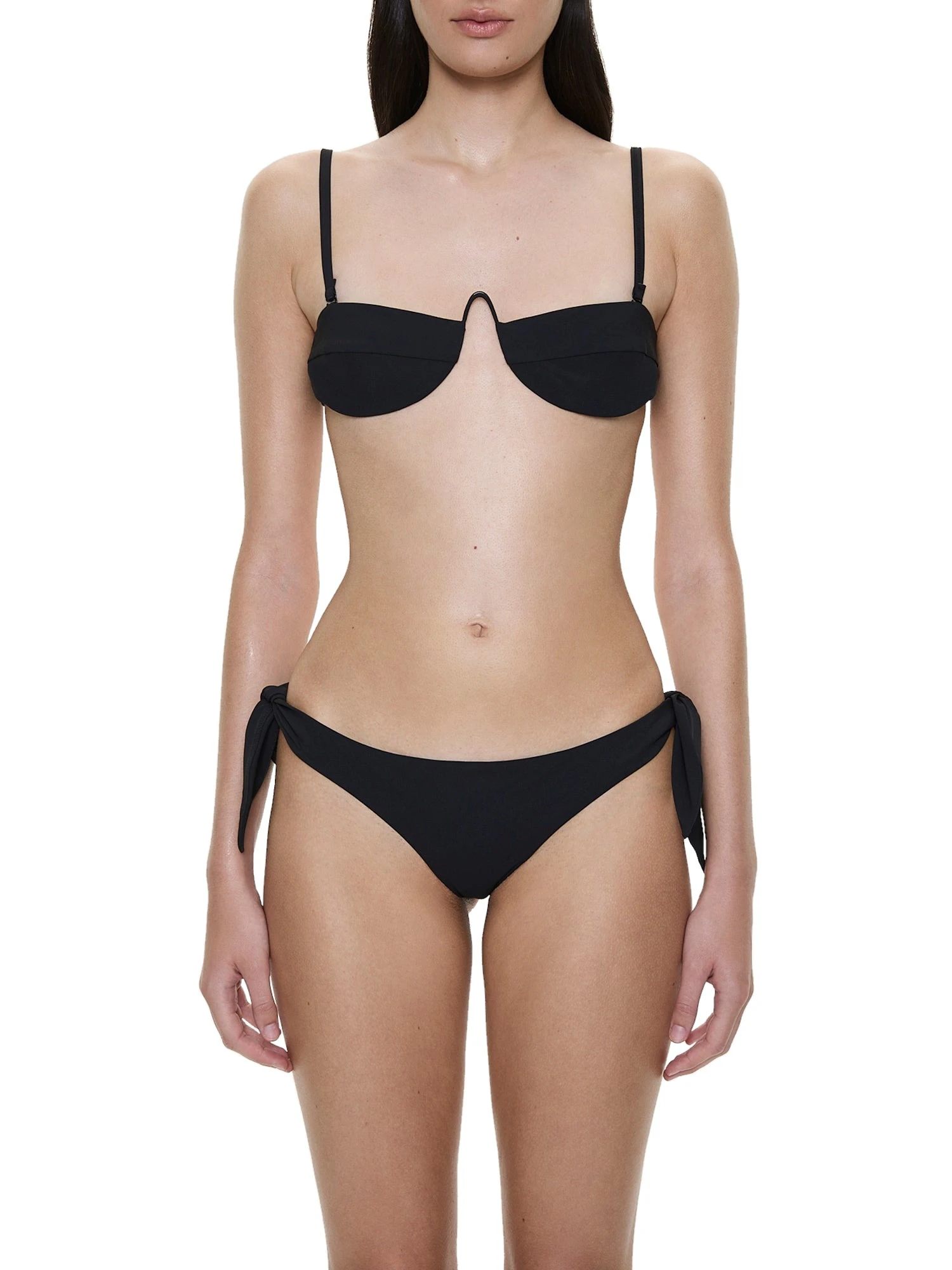 Christopher Esber Porto Side Tie Brief in Black Christopher Esber Porto Side Tie Brief in Black | Bikini | Coveti