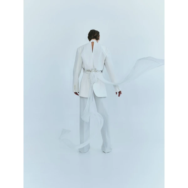Christopher Esber Redux Heavy Twill Trouser in White | Dresses | Coveti