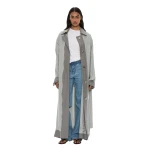 Christopher Esber Retract Tailored Duster Coat in Slate Stripe | Coats | Coveti