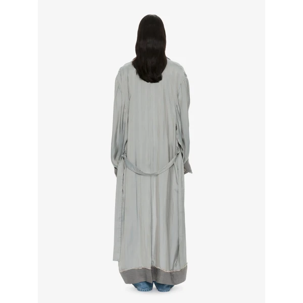 Christopher Esber Retract Tailored Duster Coat in Slate Stripe | Coats | Coveti