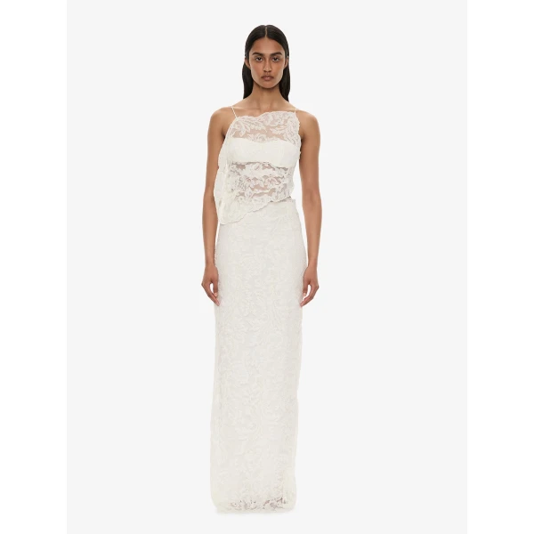 Christopher Esber Reverie Floating Lace Cami in White | Camisoles | Coveti