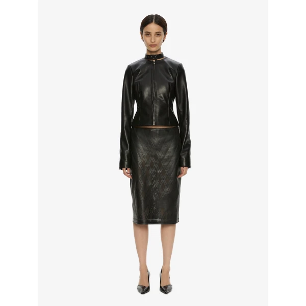 Christopher Esber Richie Leather Jacket in Black | Leather Jackets | Coveti