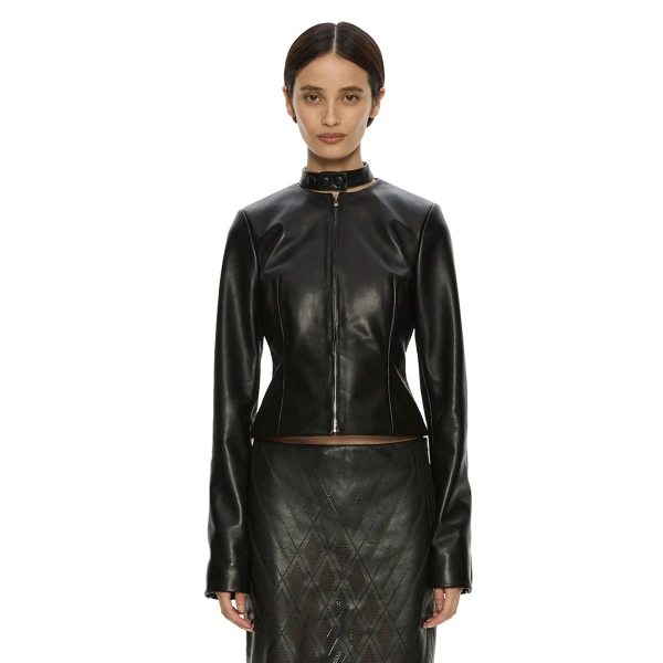 Richie Leather Jacket in Black