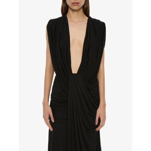 Christopher Esber Ripple Drape Gown in Black | Evening Gowns | Coveti