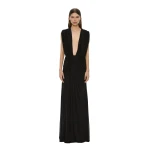 Christopher Esber Ripple Drape Gown in Black | Evening Gowns | Coveti