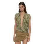Christopher Esber Ripple Drape Top in Feathered Citrine | Tops | Coveti