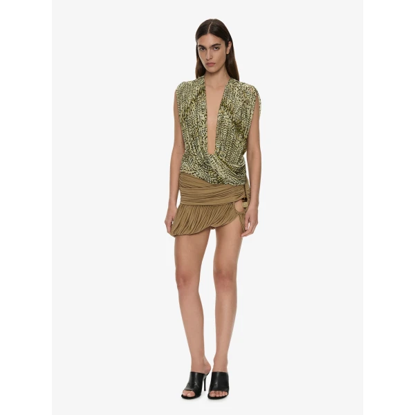 Christopher Esber Ripple Drape Top in Feathered Citrine | Tops | Coveti