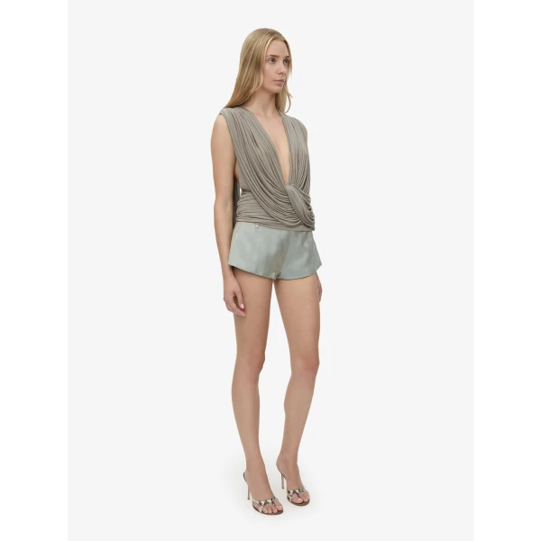 Christopher Esber Ripple Drape Top in Slate | Tops | Coveti