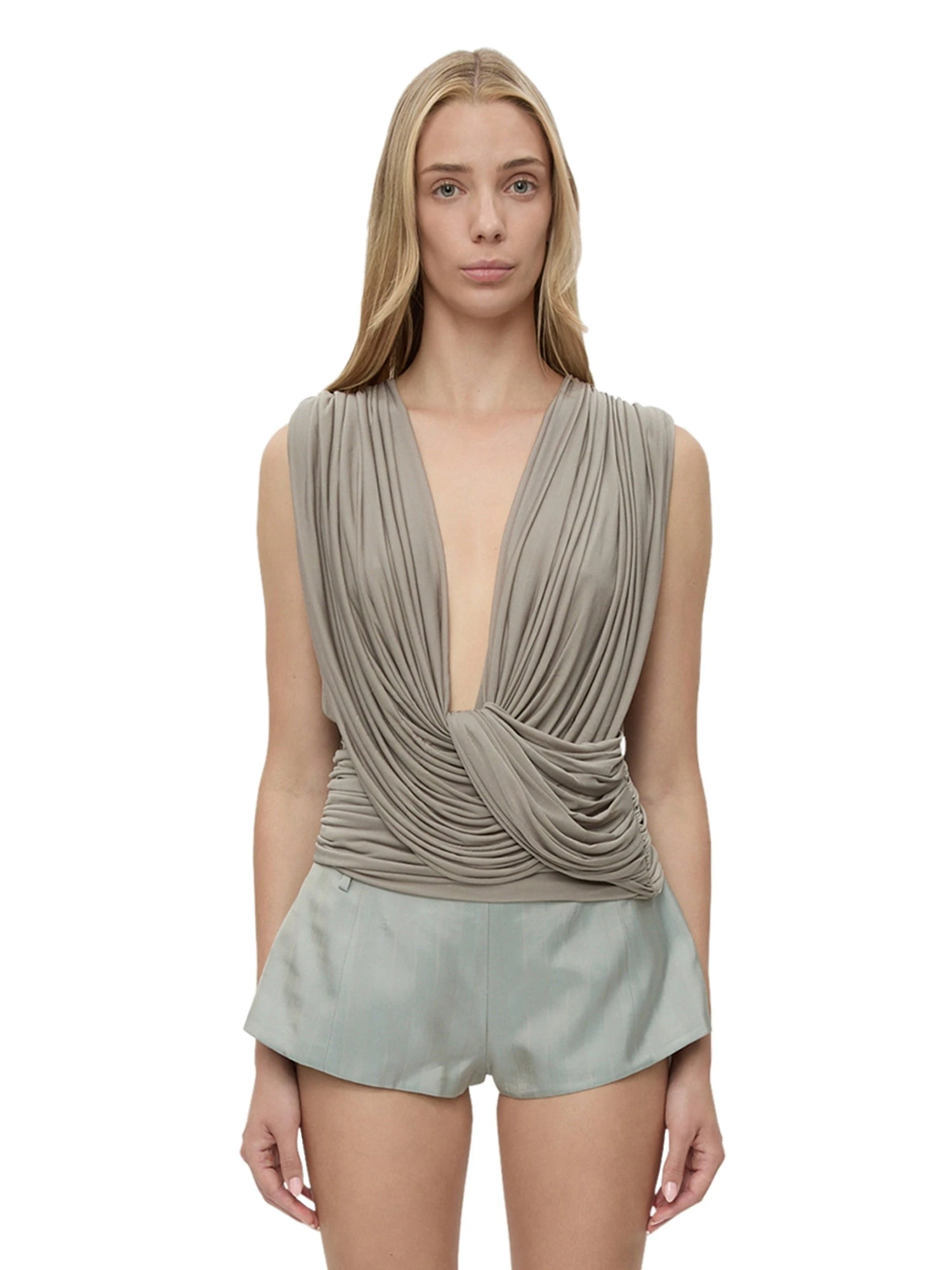 Christopher Esber Ripple Drape Top in Slate Christopher Esber Ripple Drape Top in Slate | Tops | Coveti