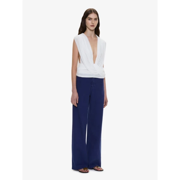Christopher Esber Ripple Drape Top in White | Tops | Coveti