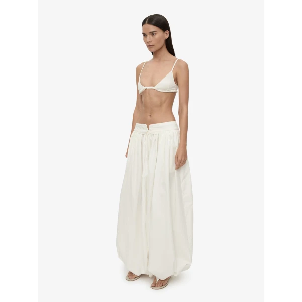 Christopher Esber Rolled Up Bralette in White | Bikini | Coveti