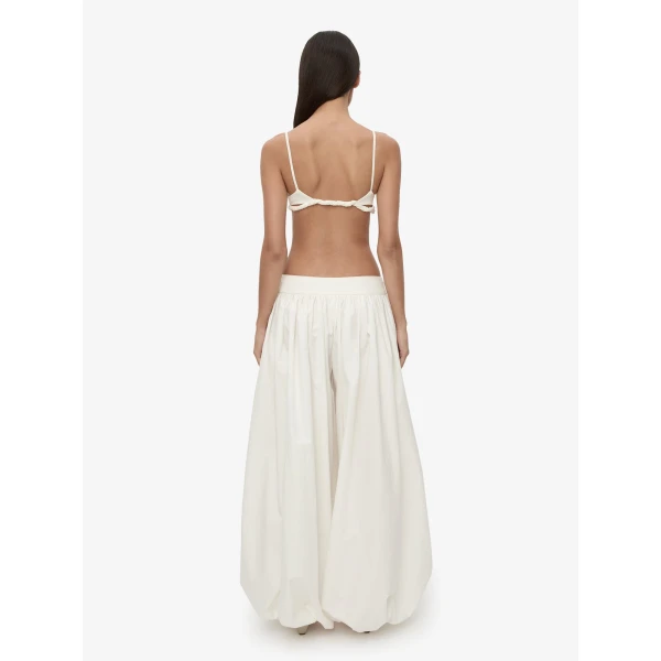 Christopher Esber Rolled Up Bralette in White | Bikini | Coveti