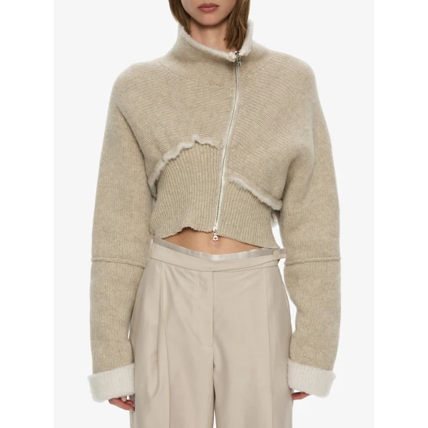 Christopher Esber Rowan Sateen Cuffed Trouser in Silver | Pants | Coveti