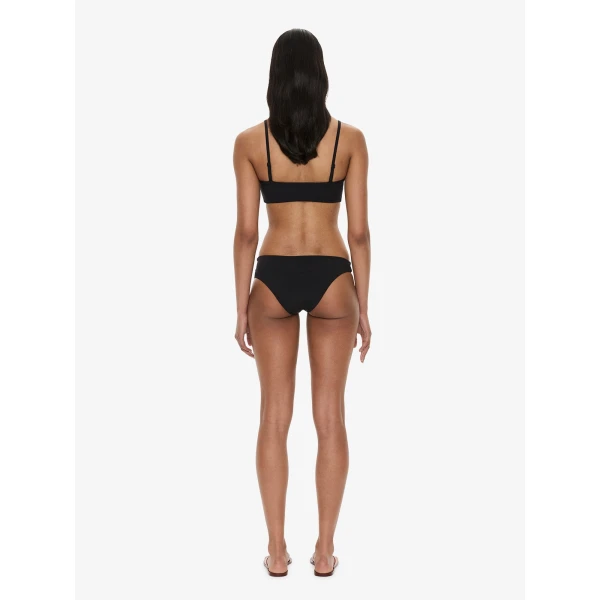 Christopher Esber Ruched Crescent Bandeau in Black | Bikini | Coveti
