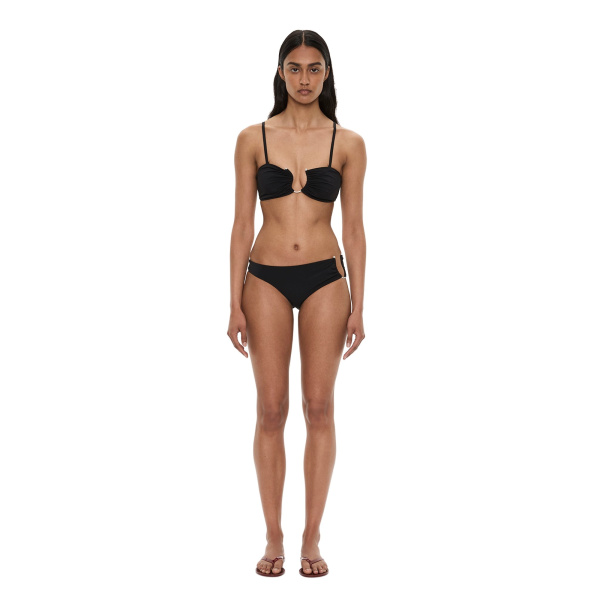 Ruched Crescent Bandeau in Black