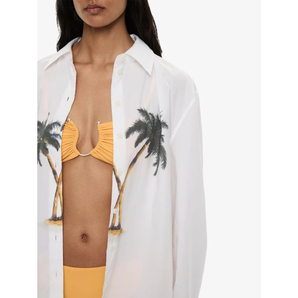 Christopher Esber Ruched Crescent Side Brief in Valencia | Bikini | Coveti