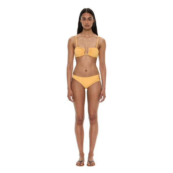 Christopher Esber Ruched Crescent Side Brief in Valencia | Bikini | Coveti