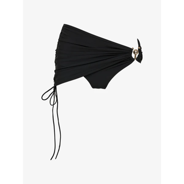 Christopher Esber Ruched Orbit Skirt Brief in Black | Skirts | Coveti