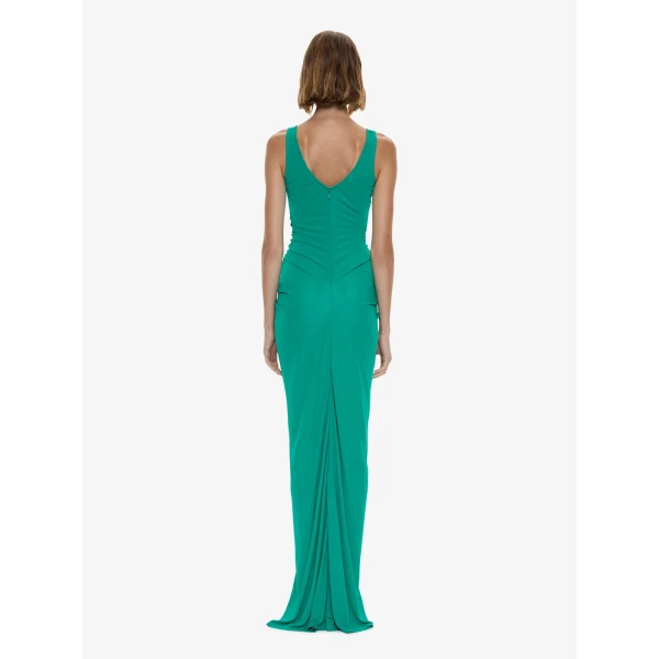 Christopher Esber Salacia Jersey Drape Dress in Malachite | Mini Dresses | Coveti