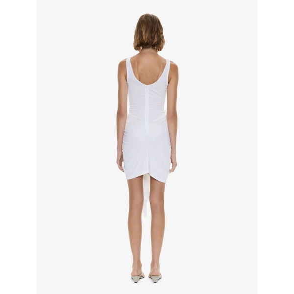 Christopher Esber Salacia Jersey Drape Mini Dress in White | Mini Dresses | Coveti
