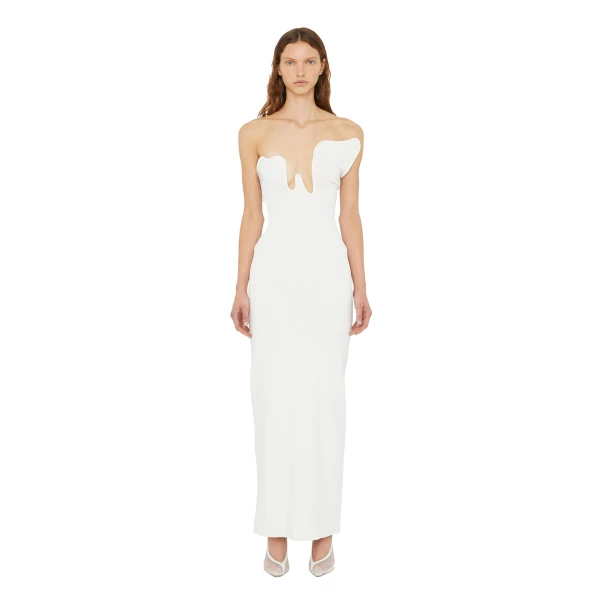 Salacia Wire Strapless Dress in White