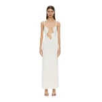 Christopher Esber Salacia Wire Sunray Dress in White | Maxi Dresses | Coveti