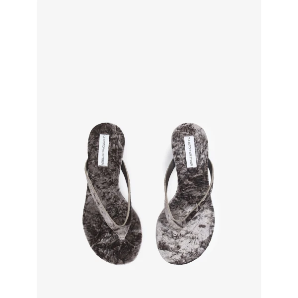 Christopher Esber Scala Velvet Wedge in Ash | Heels | Coveti