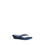 Christopher Esber Scala Velvet Wedge in Blue Enamel | Heels | Coveti