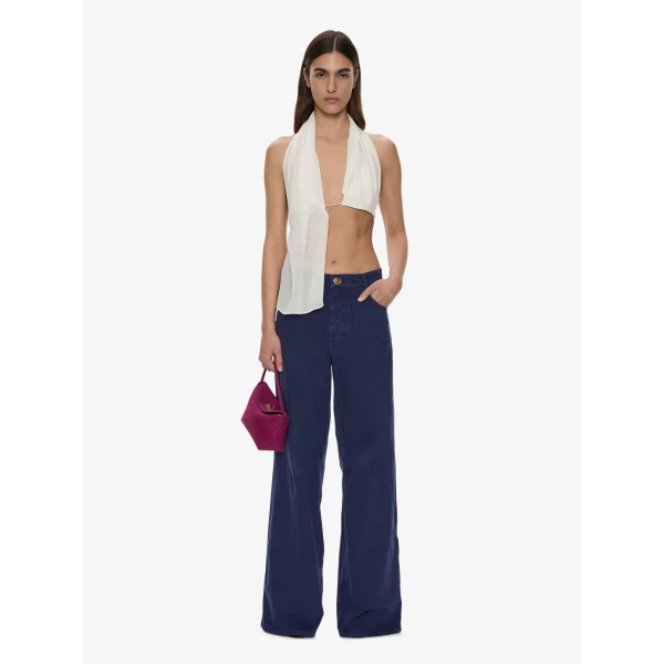 Christopher Esber Silk Scarf Chain Bra Top in White | Tops | Coveti