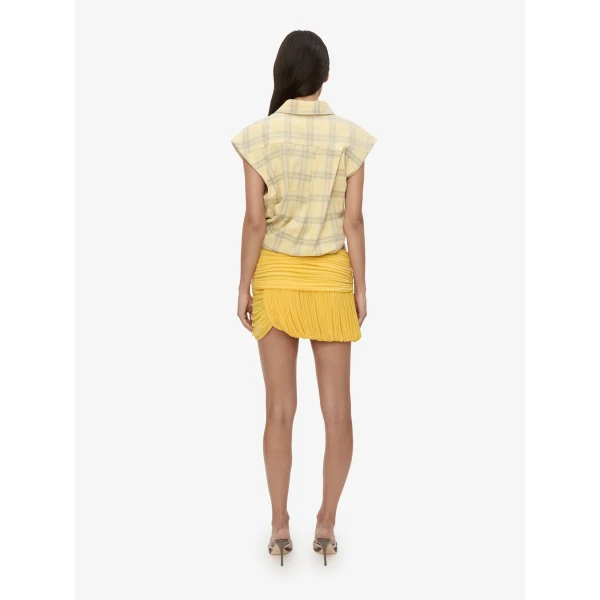 Christopher Esber Sleeveless Tornado Shirt in Sun Faded Flannel | Shirts | Coveti
